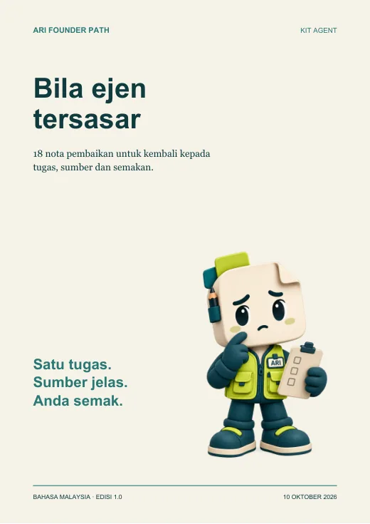 Muka depan Bila Ejen Tersasar, 18 nota pembaikan.
